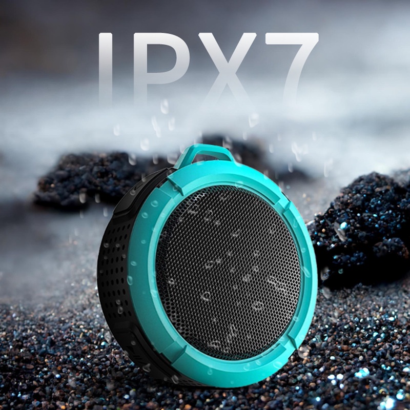 Loa Bluetooth Không Dây C6 Chống Nước Có Cốc Hút Chân Không Phong Cách Mới 2022