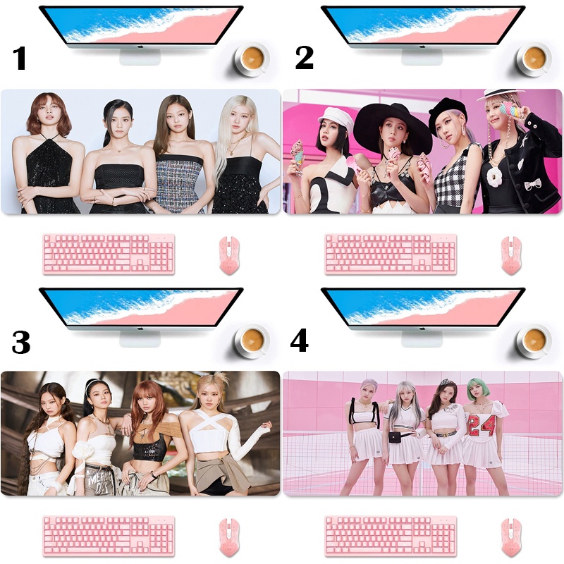 Tấm Lót Chuột Chống Trượt Hình BLACKPINK Jisoo, Jennie, Ros Và Lisa