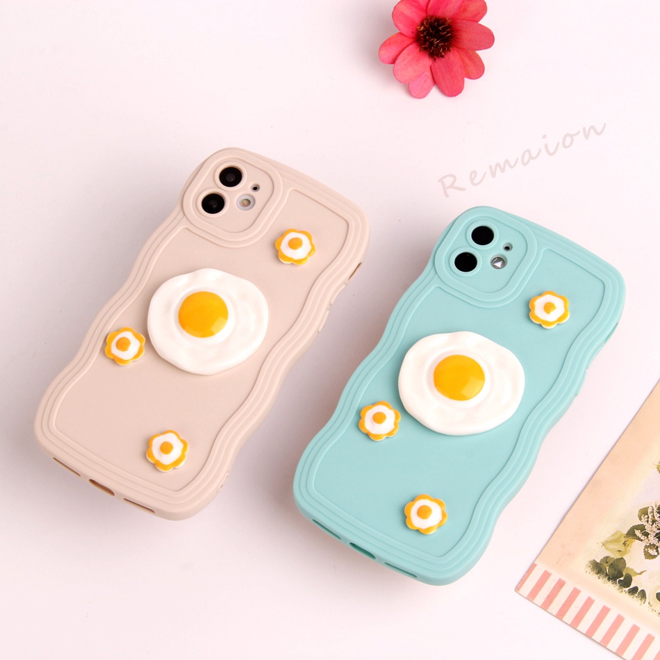 Ốp Điện Thoại Silicon Hình Quả Trứng 3D Cho iPhone 11 12 13 14 Pro MAX Plus Mini X XR XS MAX 6 S 7 8 Plus SE 2020 11Pro 12pro 13Pro