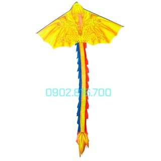 Diều rồng cánh dơi - rồng 3 đầu - diều rồng xanh đuôi dài tặng kèm cuộn dây thả diều 50m đồ chơi vận động mùa hè