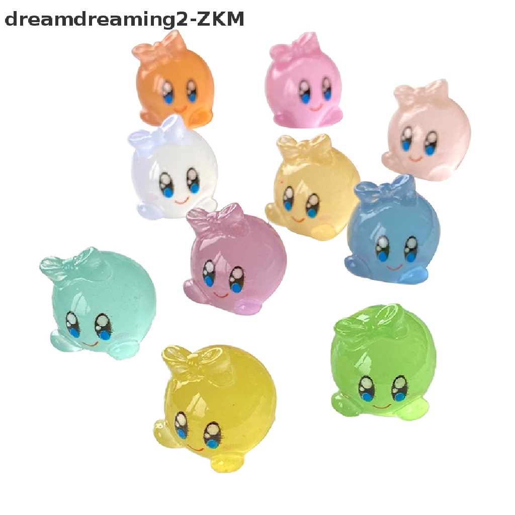 [Dreaming] Bộ 2 Búp Bê Hoạt Hình Kirby Bong Bóng Dạ Quang Trang Trí Tiểu Cảnh [zkm]