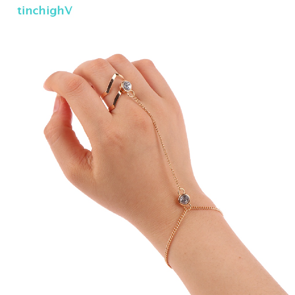Vòng Đeo Tay Nối Nhẫn Bằng Kim Loại Thời Trang Mùa Hè Cho Nữ