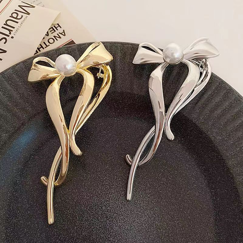 Kẹp TóC HìNh Nơ PhốI HạT NgọC Trai Giả ThờI Trang Cho Nữ