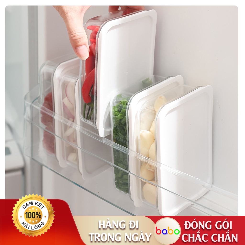 Hộp nhựa đựng thực phẩm trong tủ lạnh bảo quản tươi hộp lưu trữ đông lạnh trong suốt babo (TC22)