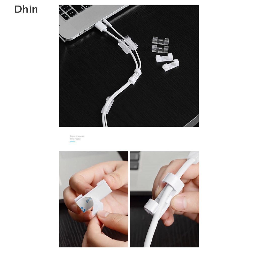 Bộ 20 Kẹp Giữ Dây Cáp Tự Dính Bằng Nhựa Tiện Dụng