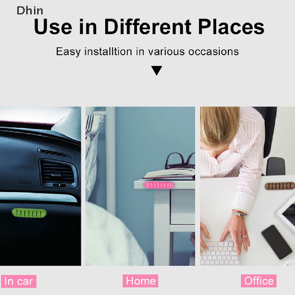 Giá Đỡ Dây Cáp / Tai Nghe 7 Lỗ Bằng Silicon Tiện Dụng