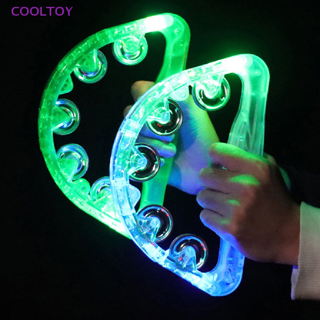 Cooltoy Đồ Chơi Trống Lắc Tambourine Có Đèn LED Màu Sắc Ngẫu Nhiên