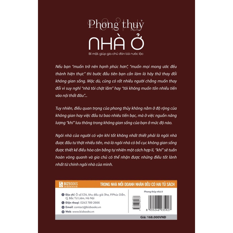 Sách - Phong thủy nhà ở: Bí mật giúp gia chủ đón tài rước lộc Bizbooks