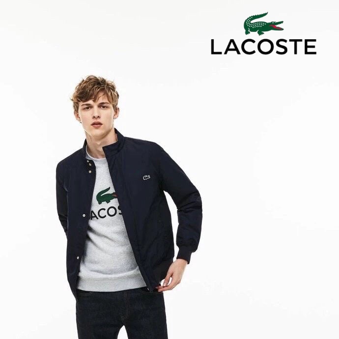 Áo Khoác Cotton Lacoste 100% Chính Hãng Chống Gió Thêu Logo Thời Trang Cho Nam