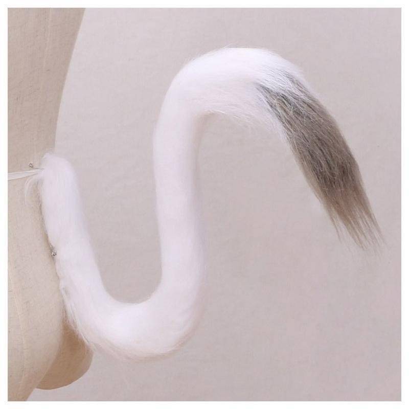 Long Hair Cat Tail Cute Cosplay Anime Cat Ear Maid Laurie Lolita Cute Accessories Cat Tail Can be Concave Shaped Multi Color Optional Cos Accessories Props
