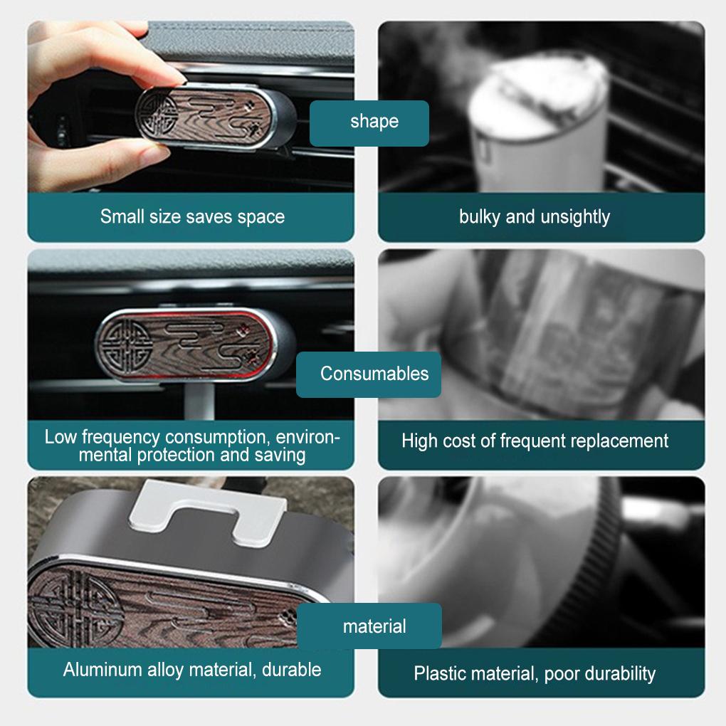 Kẹp Khuếch Tán Hương Thơm 360 Độ Trang Trí Nội Thất Xe Hơi