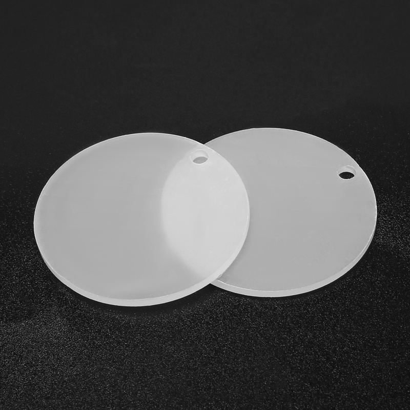 Set 128 Móc Khóa Tròn 2 Inch Bằng Acrylic Phối Tua Rua DIY