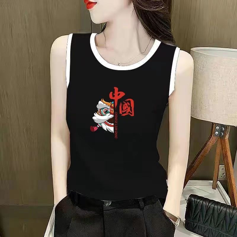 Áo Hai Dây In Họa Tiết Phong Cách Hàn Quốc Thời Trang Mùa Hè Xinh Xắn Cho Nữ