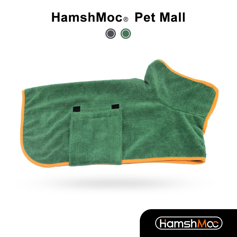 HamshMoc Áo Choàng Tắm Bằng Sợi Micro Mềm Mại Siêu Thấm Hút Nhanh Khô Dành Cho Cún Cưng Cỡ Nhỏ / Vừa / Nhỏ