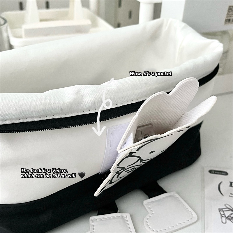 Túi Đựng Bút Bằng Vải Canvas Cỡ Lớn In Hình Chú Chó Pacha Dễ Thương