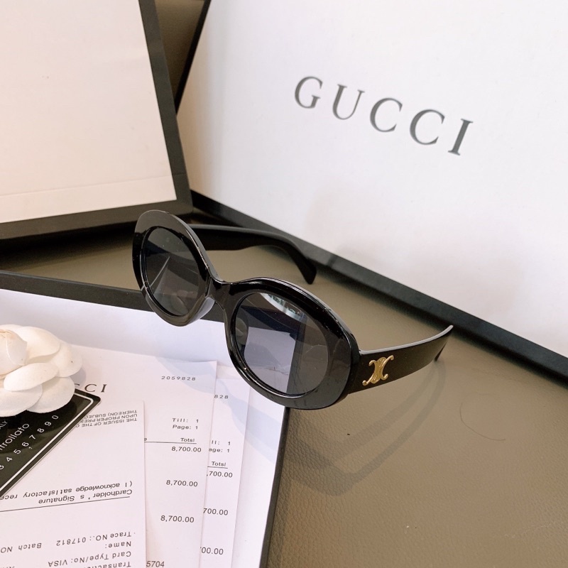 Kính Hiệu Dáng Tròn Bầu olvan celi ảnh thật đen-trắng