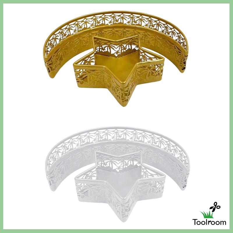 Set 2 Khay Sắt Trưng Bày Bánh Mì / Món Tráng Miệng Kiểu Ramadan