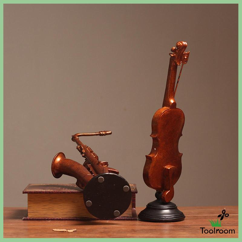 Đồ trang trí Tượng Nhạc Cụ Có Đế Đỡ Dùng Trang Trí Nhà Cửa