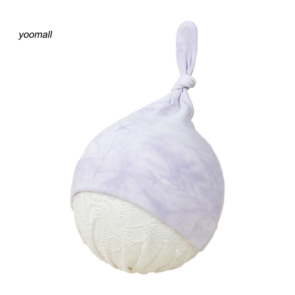Mũ Beanie Nhuộm Màu Đuôi Cá Co Giãn Chống Mài Mòn Cho Bé Sơ Sinh