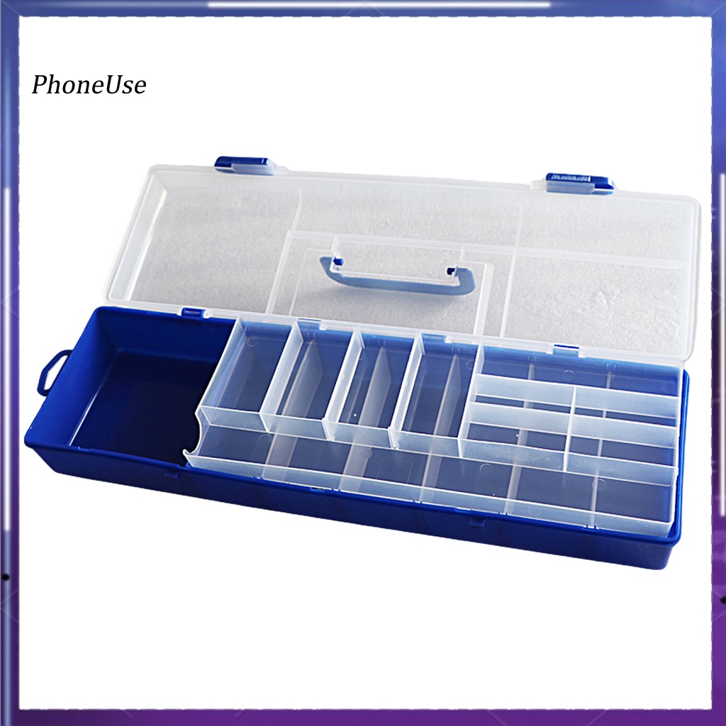 Hộp Đựng Mồi Câu Cá Bằng PU Hai Lớp Sức Chứa Lớn Đa Năng Có Thể Tháo Rời