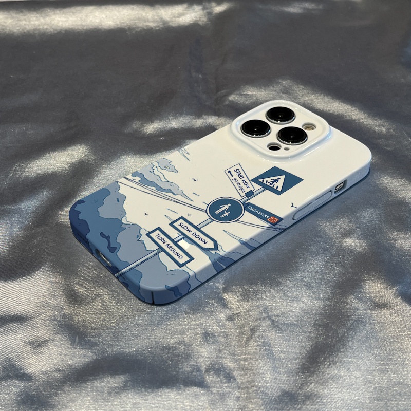 Ốp Điện Thoại Cứng In Hình Biển Hiệu Đường Phố Cho Iphone 11 7 14promax 8 13 E1PL