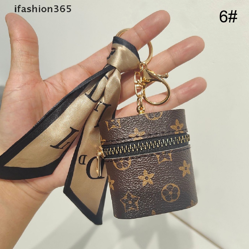 Túi Đựng Tai Nghe / Tiền Xu / Son Môi Hình Vuông Mini Có Khóa Kéo ifashion365