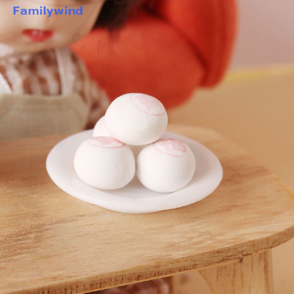 1 Set Mô Hình Bánh Bao Hấp Tỉ Lệ 1: 12 Dùng Trang Trí Nhà Búp Bê