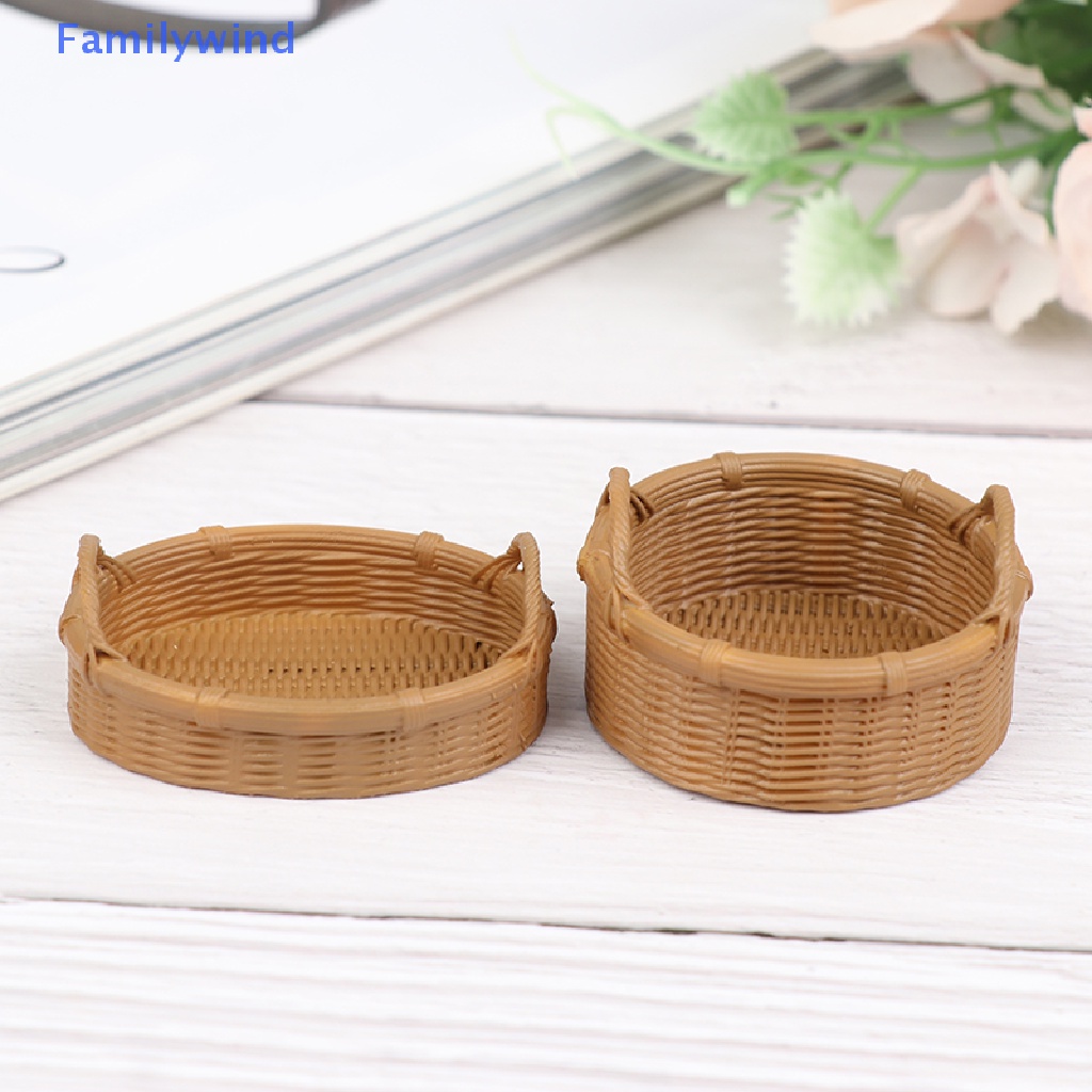 Giỏ Đựng Trái Cây / Bánh Mì Bằng Nhựa Resin Tỉ Lệ 1: 12 Trang Trí Nhà Búp Bê