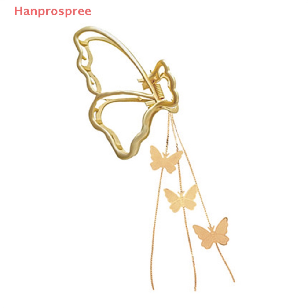 Kẹp Tóc Kim Loại Hình Bướm Đính Ngọc Trai Giả Cho Nữ