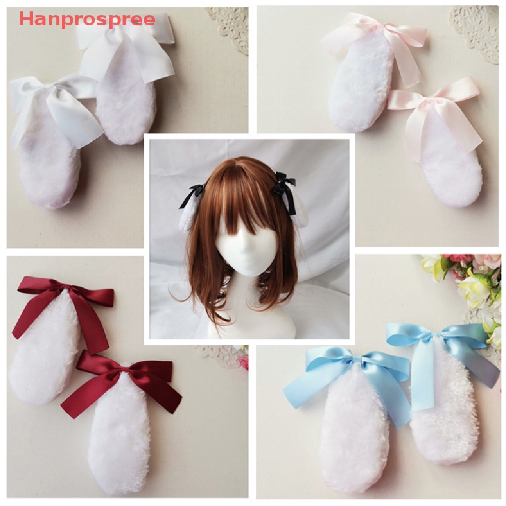 Kẹp Tóc Nơ Tai Thỏ Dễ Thương Phong Cách Lolita