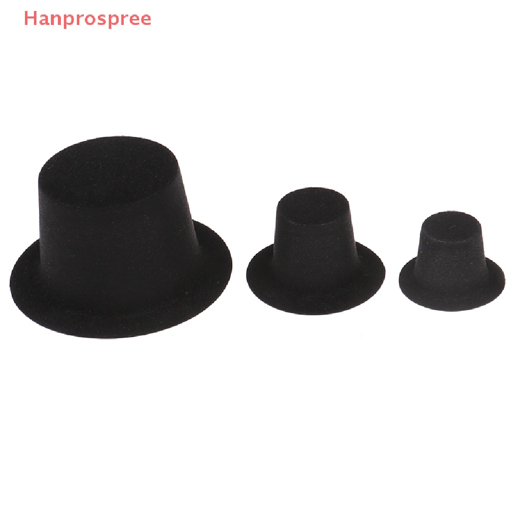 Set 10 Mũ Đen Trang Trí Nhà Búp Bê Tỉ Lệ 1: 12