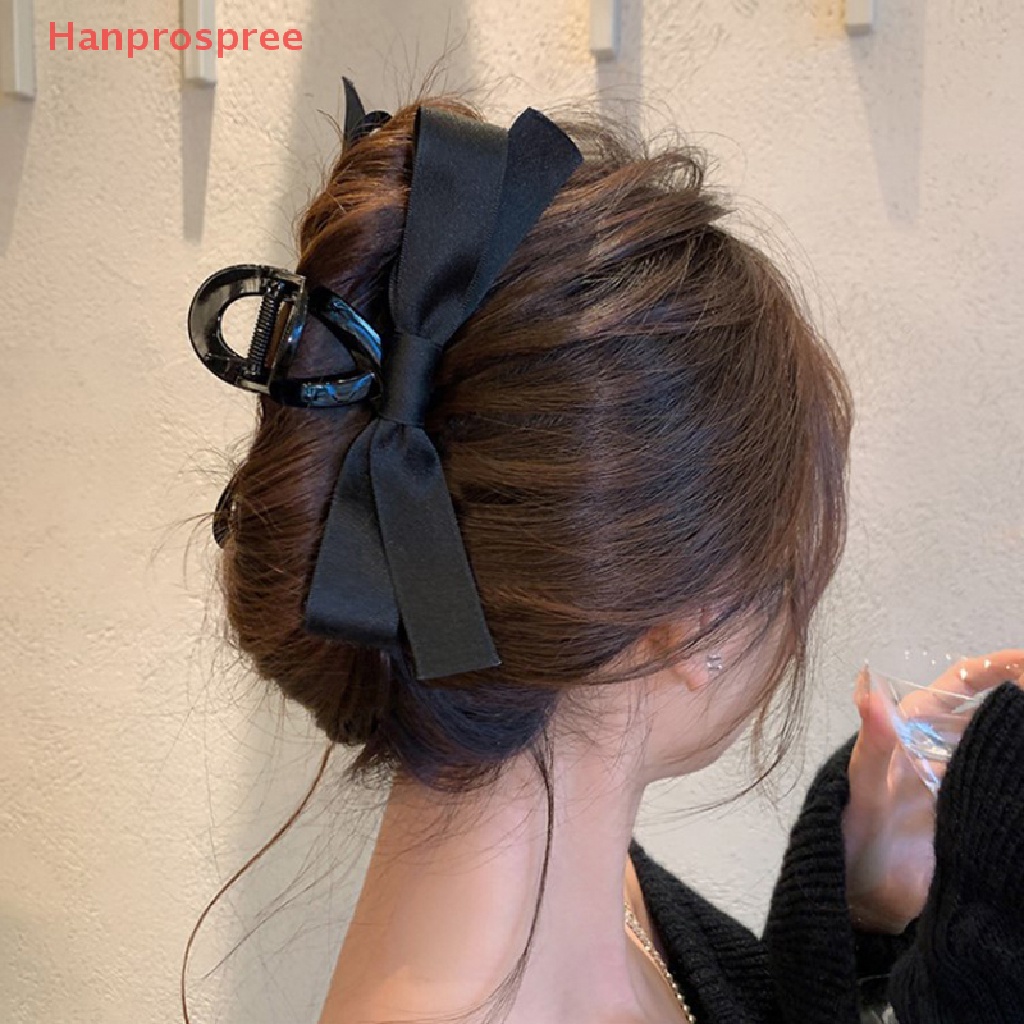 Hanprospree > Kẹp Tóc Cá Mập Đen Cỡ Lớn Bằng Nhung Phong Cách retro Hàn Quốc Ngọt Ngào Cho Nữ