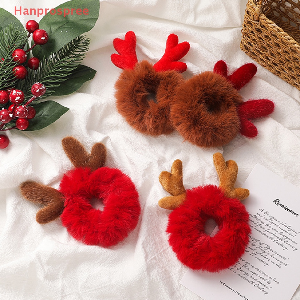 Băng Đô Cài Tóc Hình Sừng Tuần Lộc Giáng Sinh Bằng Cao Su Xinh Xắn