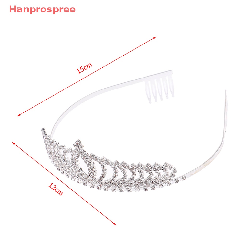 Cài Tóc Hình Vương Miện Đính Đá Pha Lê Thời Trang Dành Cho Trẻ Em