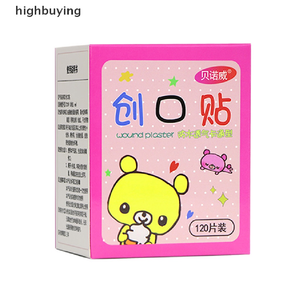 Set 120 Băng Cá Nhân Chống Thấm Nước Thoáng Khí Họa Tiết Hoạt Hình