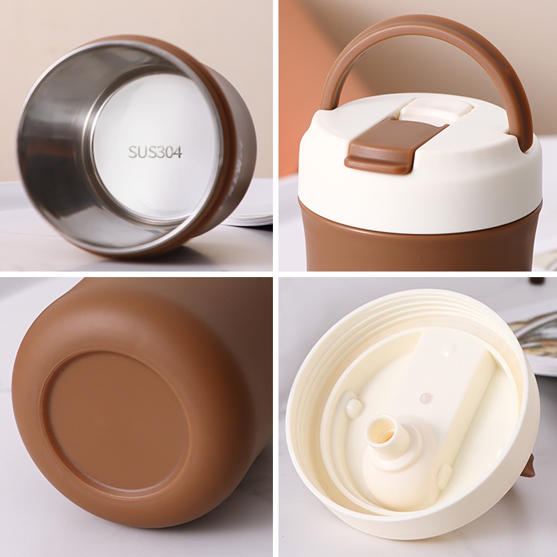 Bình Nước Giữ Nhiệt Bằng Thép Không Gỉ Có Ống Hút Tiện Lợi | BigBuy360 - bigbuy360.vn