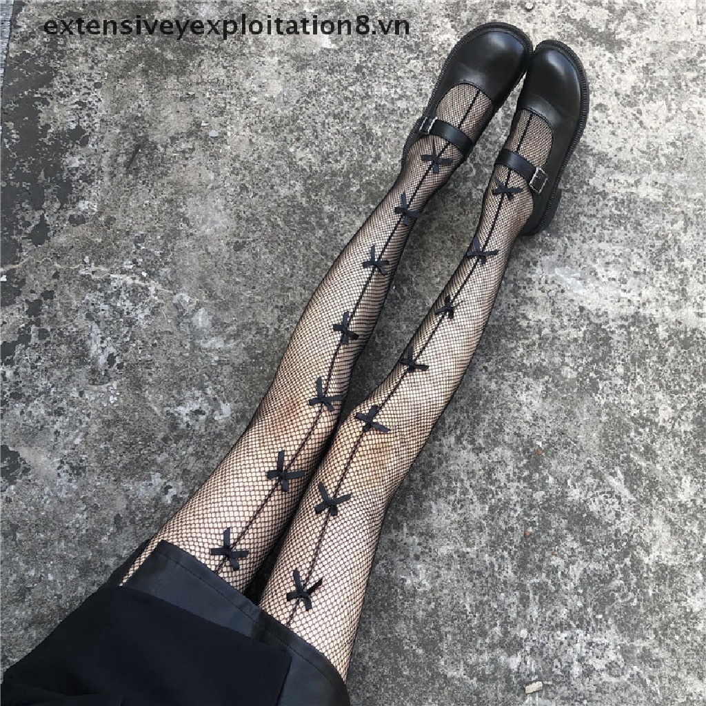 [Đặc Biệt] Quần Tất Lưới Ren Lolita Gothic Câu Cá Đáy Trái Tim [vn]