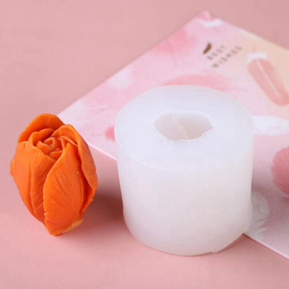 Khuôn Làm Nến Thơm Tráng Miệng Hình Hoa Tulip Đa Năng Dễ Làm Sạch