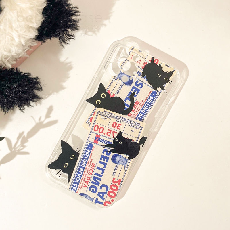 Ốp Điện Thoại Hình Mèo Xinh Xắn Cho Iphone13promax 14plus / 12mini iphone SE3 / XR