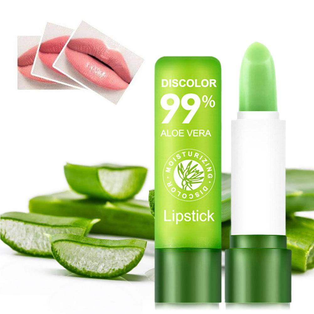 Son Dưỡng Môi Chiết Xuất Lô Hội Thay Đổi Màu Sắc Không Dính Lâu Trôi Dưỡng Ẩm Chăm