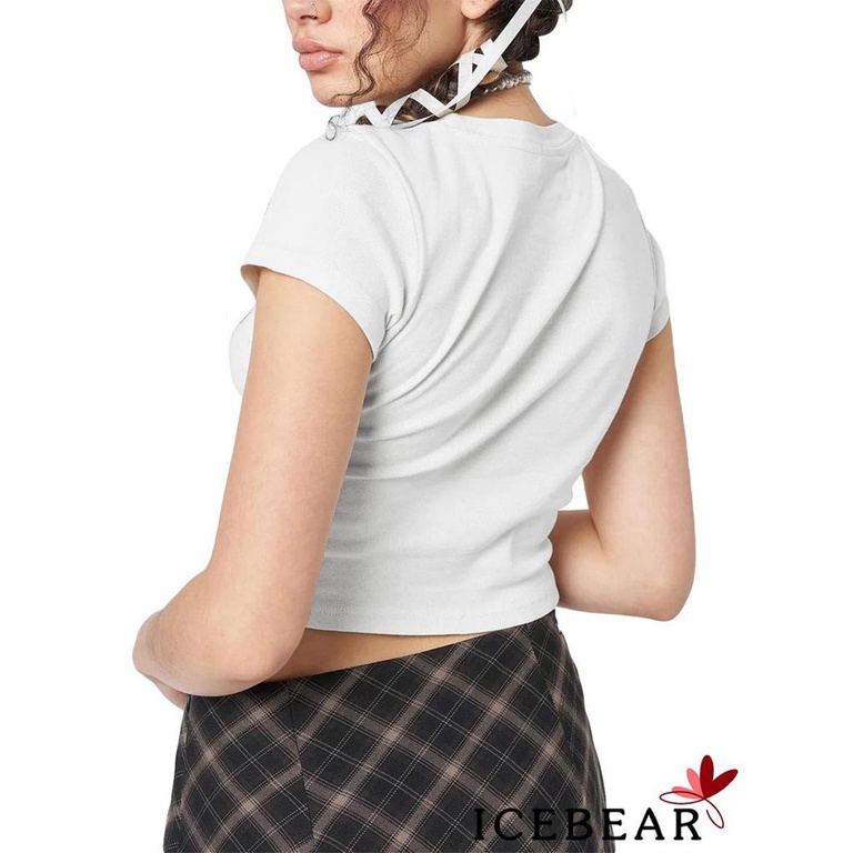 Áo Thun Crop Top Tay Ngắn Cổ Tròn In Hình Mèo Dễ Thương Phong Cách Đường Phố Thời Trang Mùa Hè Cho Nữ