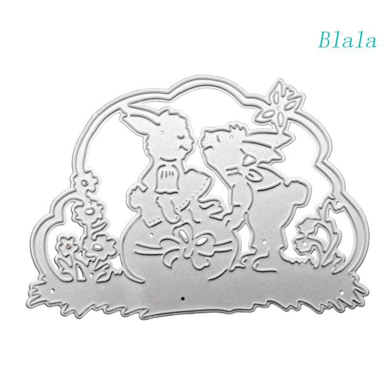 Khuôn Cắt Giấy Kim Loại Hình Thỏ Phục Sinh Xinh Xắn