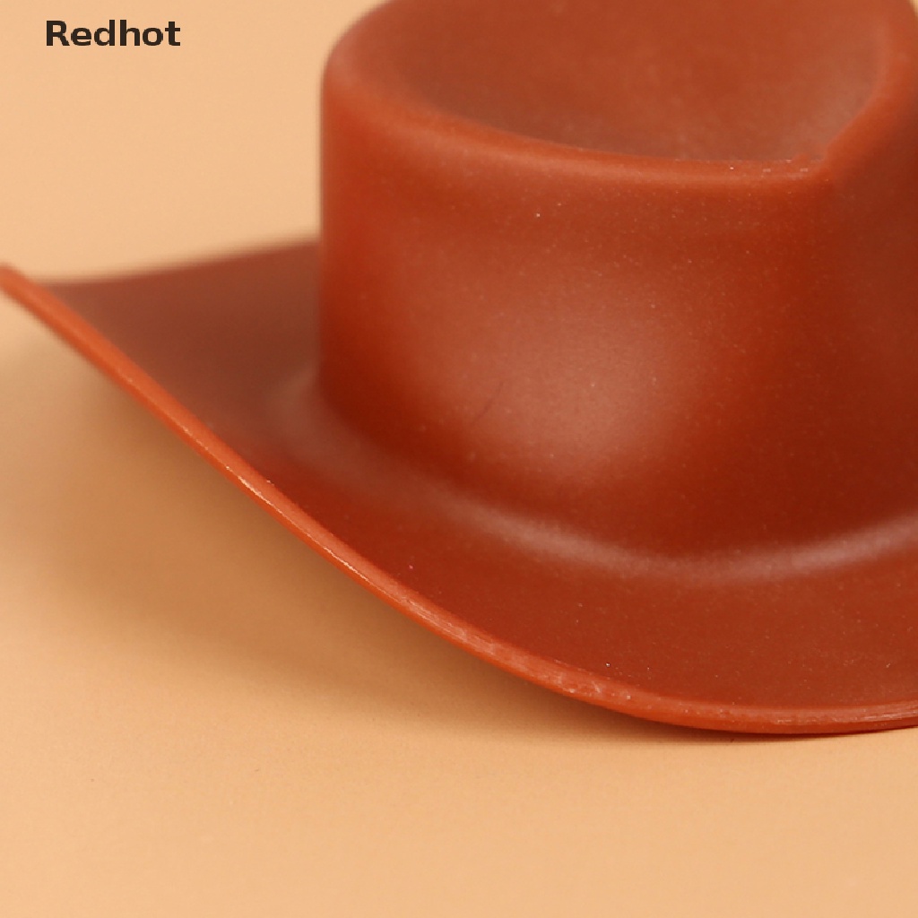 &lt; Redhot &gt; Set 10 Nón Cao Bồi Tây Bằng Nhựa Dành Cho Búp Bê