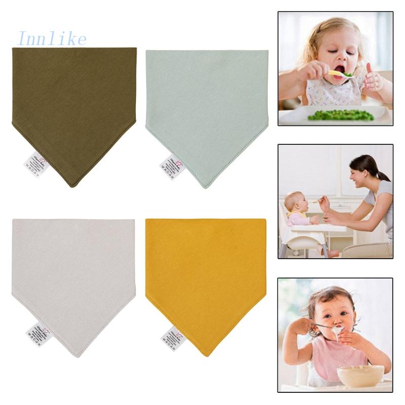 Yếm Ăn Cotton Mềm Mại Hình Tam Giác Dành Cho Bé Sơ Sinh