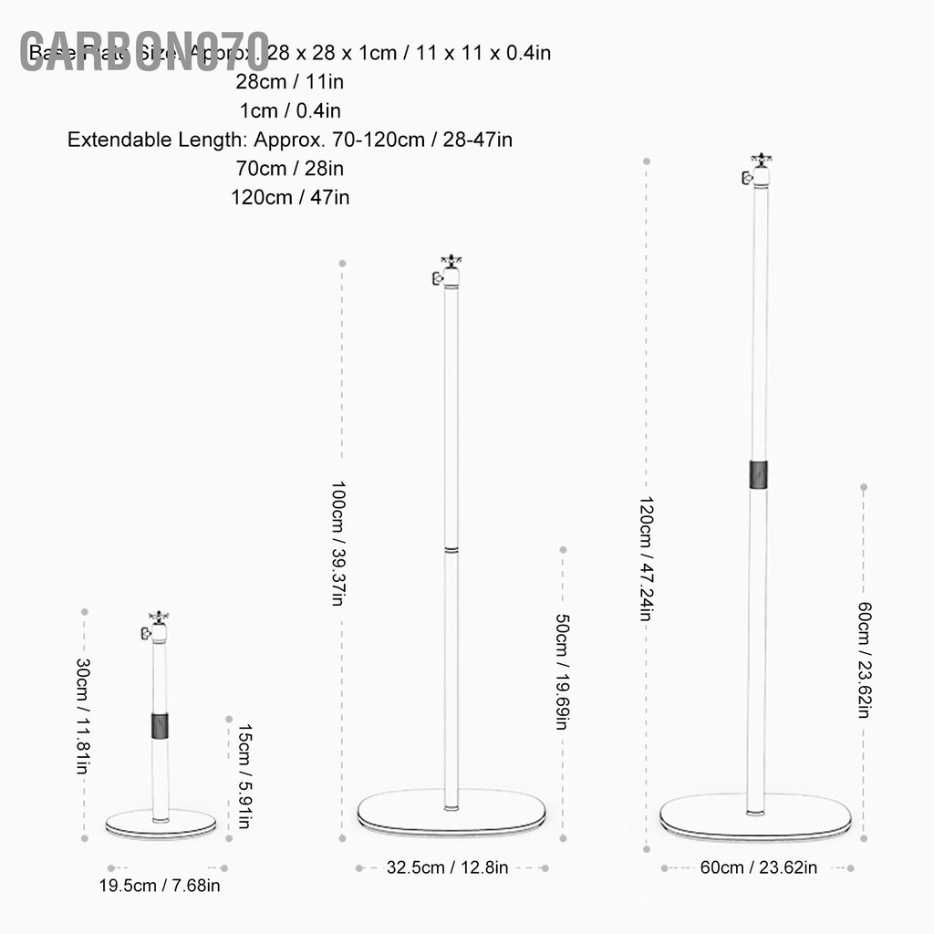 Giá Đỡ Máy Chiếu / Điện Thoại 70 120cm Có Thể Điều Chỉnh Chiều Cao