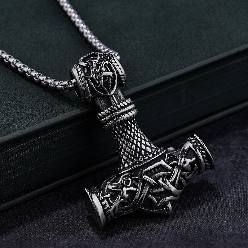 Vòng cổ Hình Búa Rồng Viking Thời Trang Dành Cho Nam Và Nữ