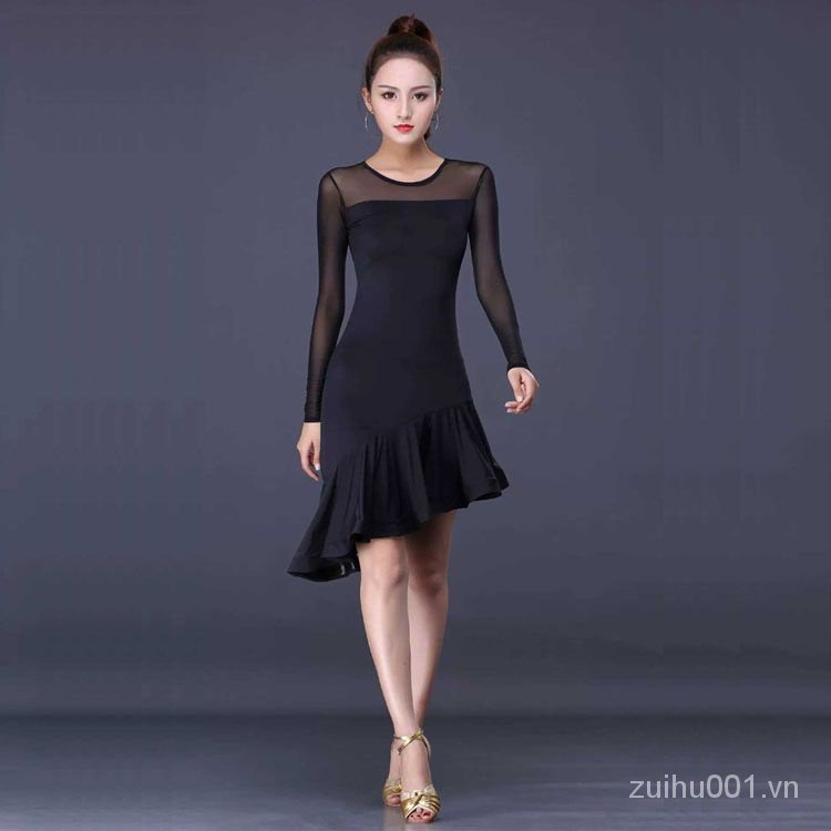 Bộ Trang Phục Khiêu Vũ Latin Dài Tay Thoải Mái Dành Cho Nữ