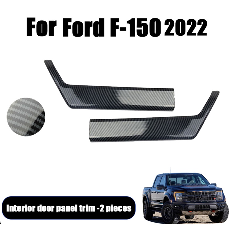 1 Cặp Tay Nắm Cửa Trước Bằng ABS Sợi Carbon Cho Ford F150 F-150 2021 2022