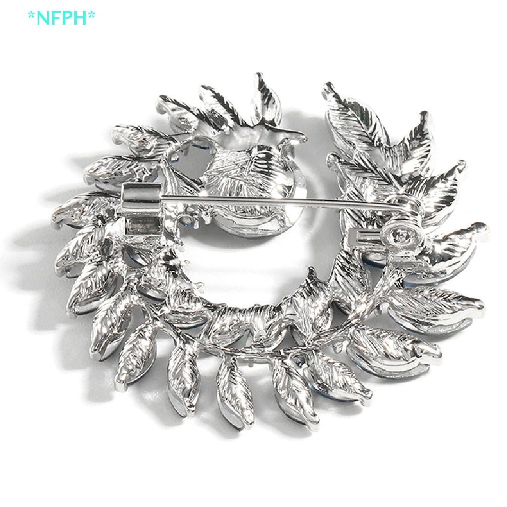 Ghim Cài Áo Hình Chiếc Lá Đính Đá Pha Lê Thời Trang Dành Cho Nữ Mới