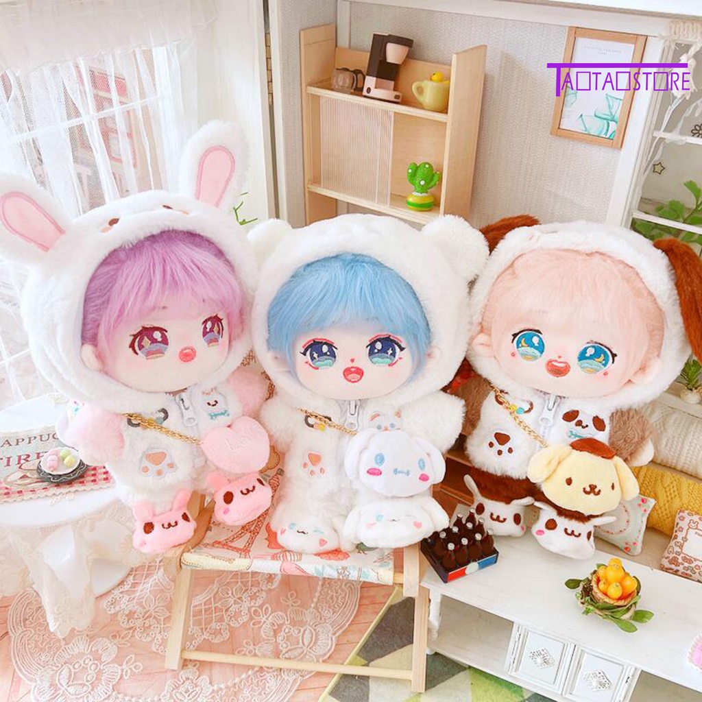 Bộ Búp Bê Gấu Và Thỏ Kèm Giày TTS Đáng Yêu Trang Trí Nhà Cửa